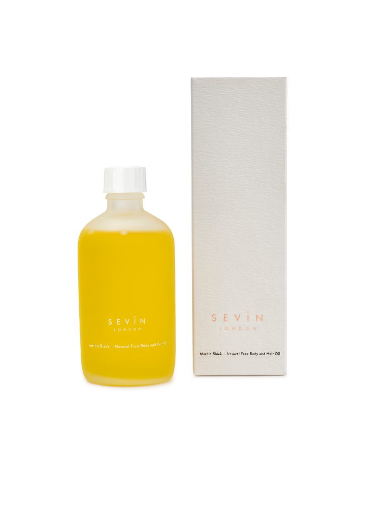 Sevin London MARBLE BLACK FACE, BODY & HAIR OIL 100ml - ОЛІЯ ДЛЯ ОБЛИЧЧЯ, ТІЛА ТА ВОЛОССЯ